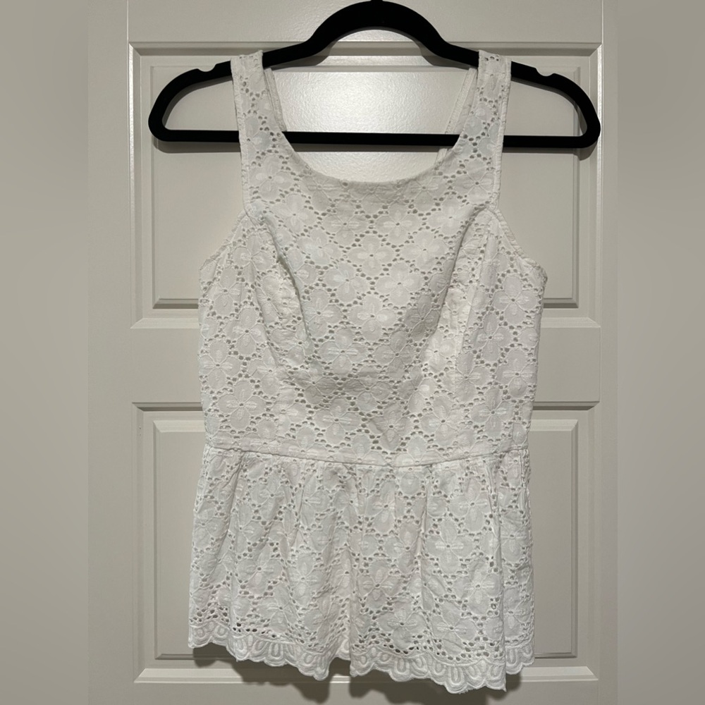 Lilly Pulitzer white eyelet top